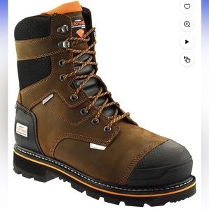 💜Herman Survivors Professional Dozier Waterproof 8" Steel Toe Work Boots Size:13